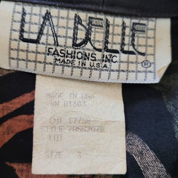 Vtg 80's Blazer Artsy Abstract Funky Zoot Suit Single Breasted Long Line Sz S - Picture 3 of 10